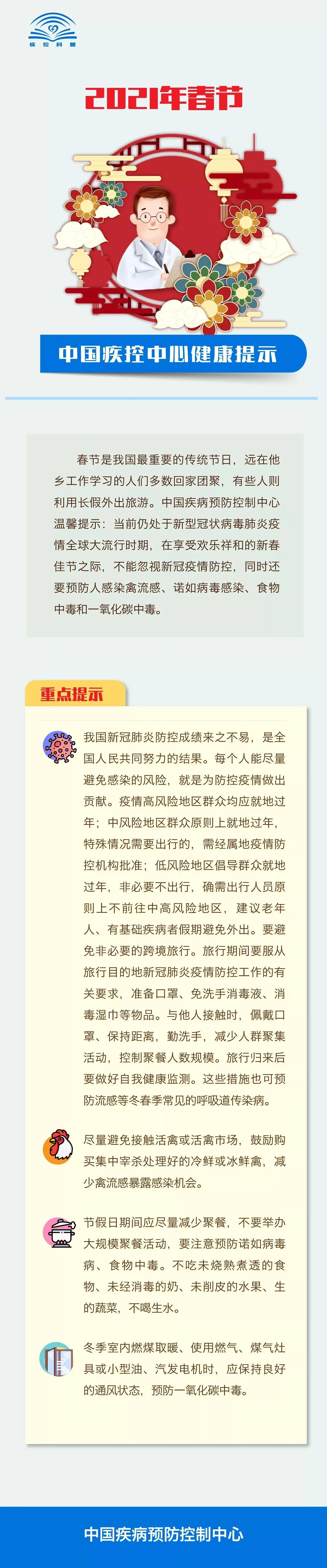 中疾控连发多条健康提示，愿大家过个平安健康年(图1)